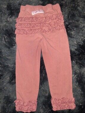 Ruffle Butts Mauve Ruffle Back & Hem Leggings